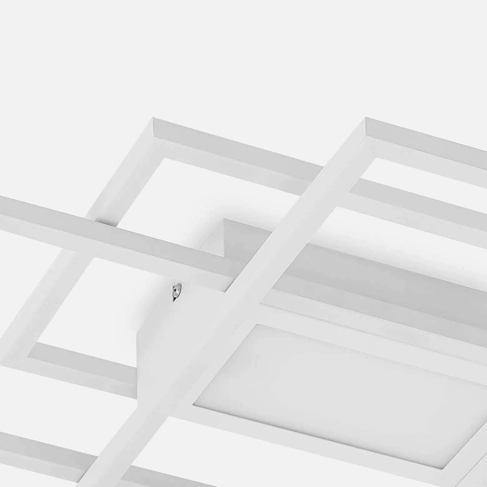 Plafón LED Lindby Caitlin, blanco, metal, 105cm