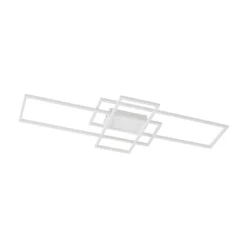 Plafón LED Lindby Caitlin, blanco, metal, 105cm