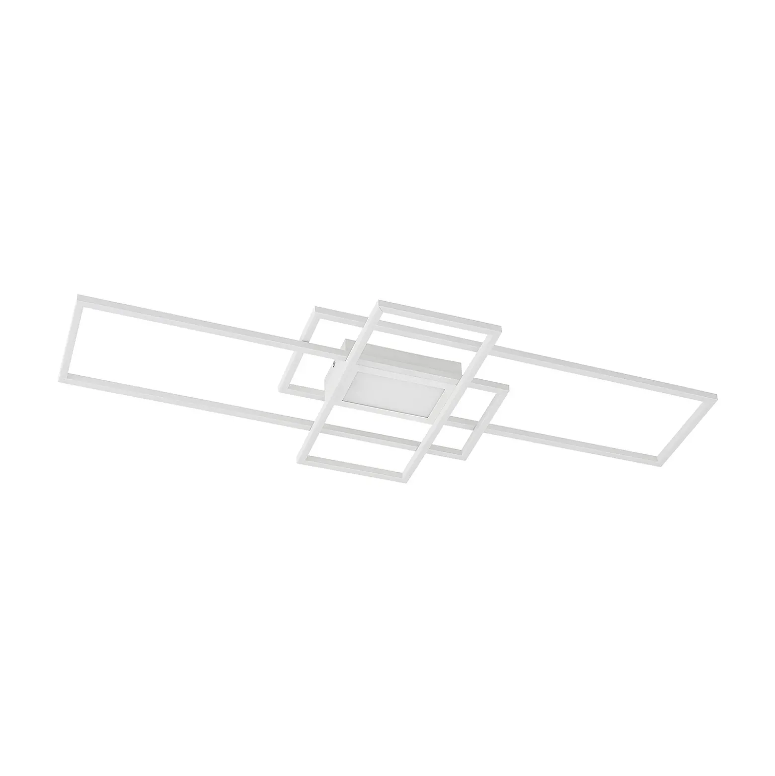 Plafón LED Lindby Caitlin, blanco, metal, 105cm