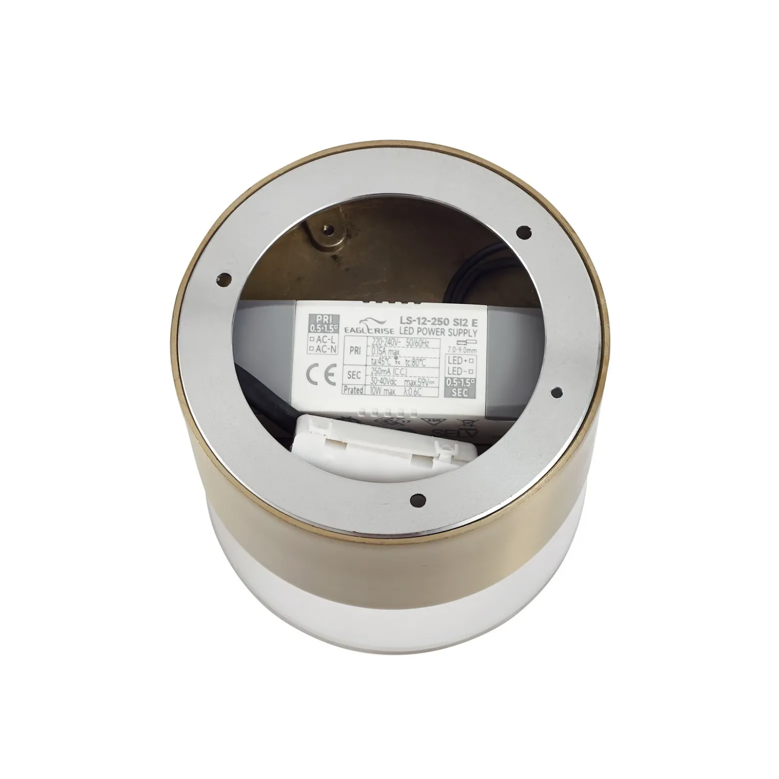 Plafón LED Lindby Dalila, dorado, Ø 10 cm, aluminio