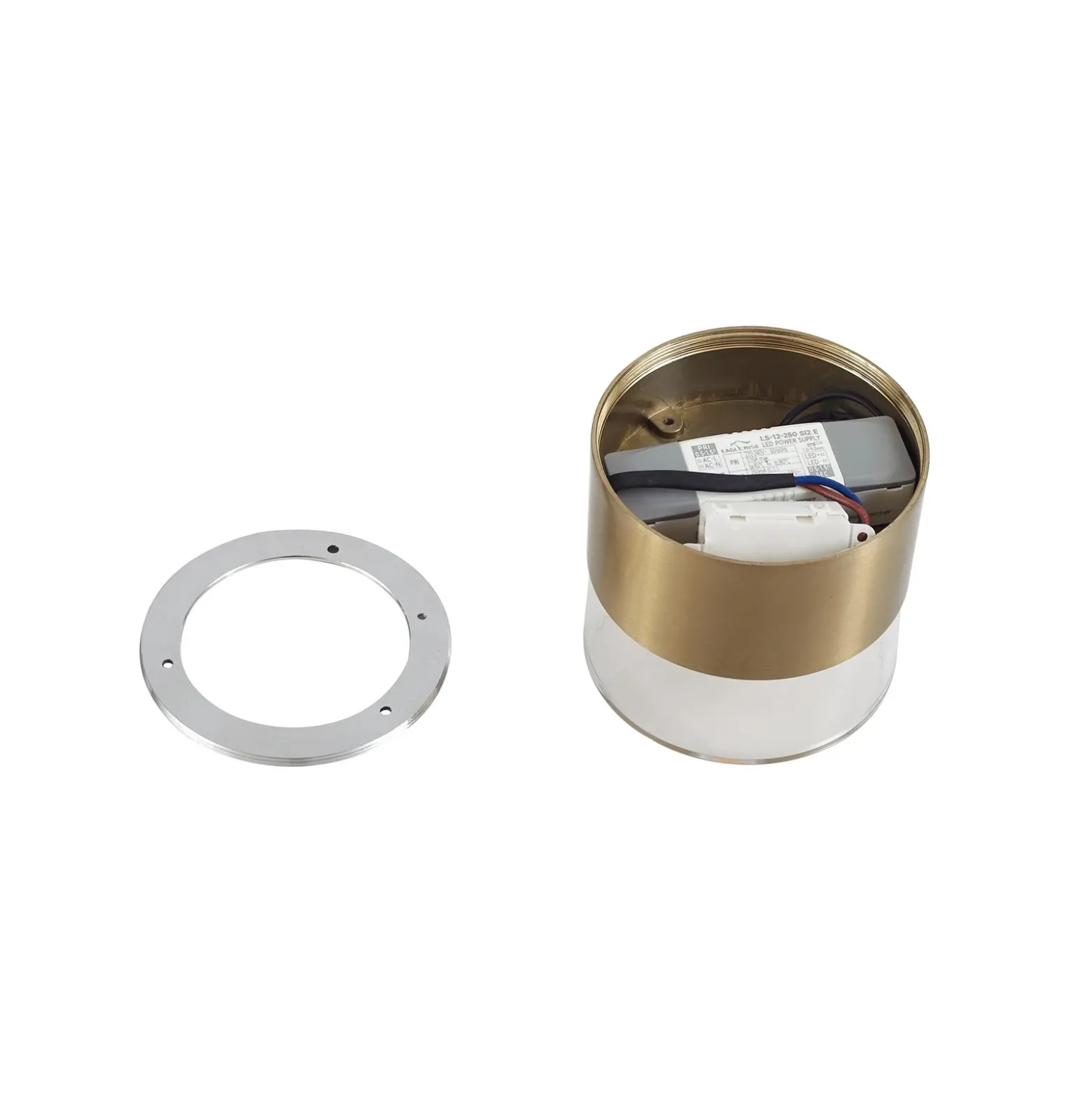 Plafón LED Lindby Dalila, dorado, Ø 10 cm, aluminio