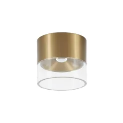 Plafón LED Lindby Dalila, dorado, Ø 10 cm, aluminio
