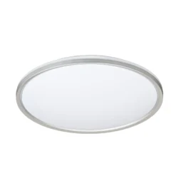 Plafón LED Lindby Edmund, plateado, Ø 39 cm, CCT, IP44