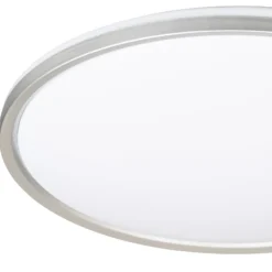 Plafón LED Lindby Edmund, plateado, Ø 39 cm, CCT, IP44