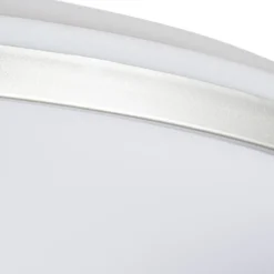Plafón LED Lindby Edmund, plateado, Ø 39 cm, CCT, IP44