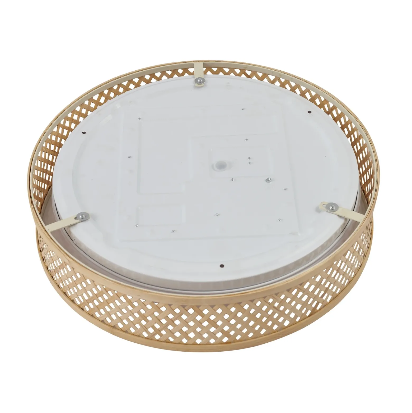Plafón LED Lindby Eilif, bambú, Ø 40 cm