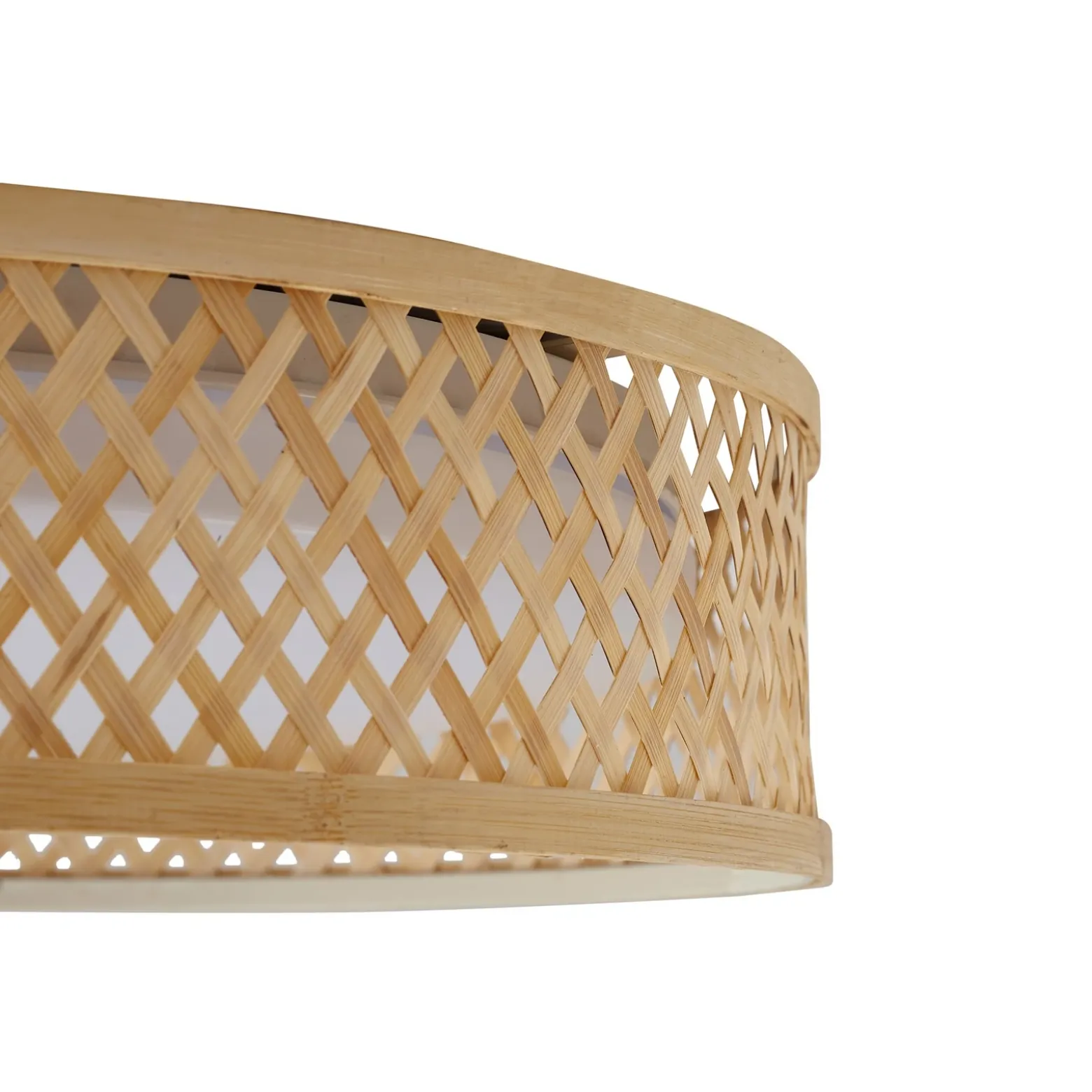 Plafón LED Lindby Eilif, bambú, Ø 40 cm