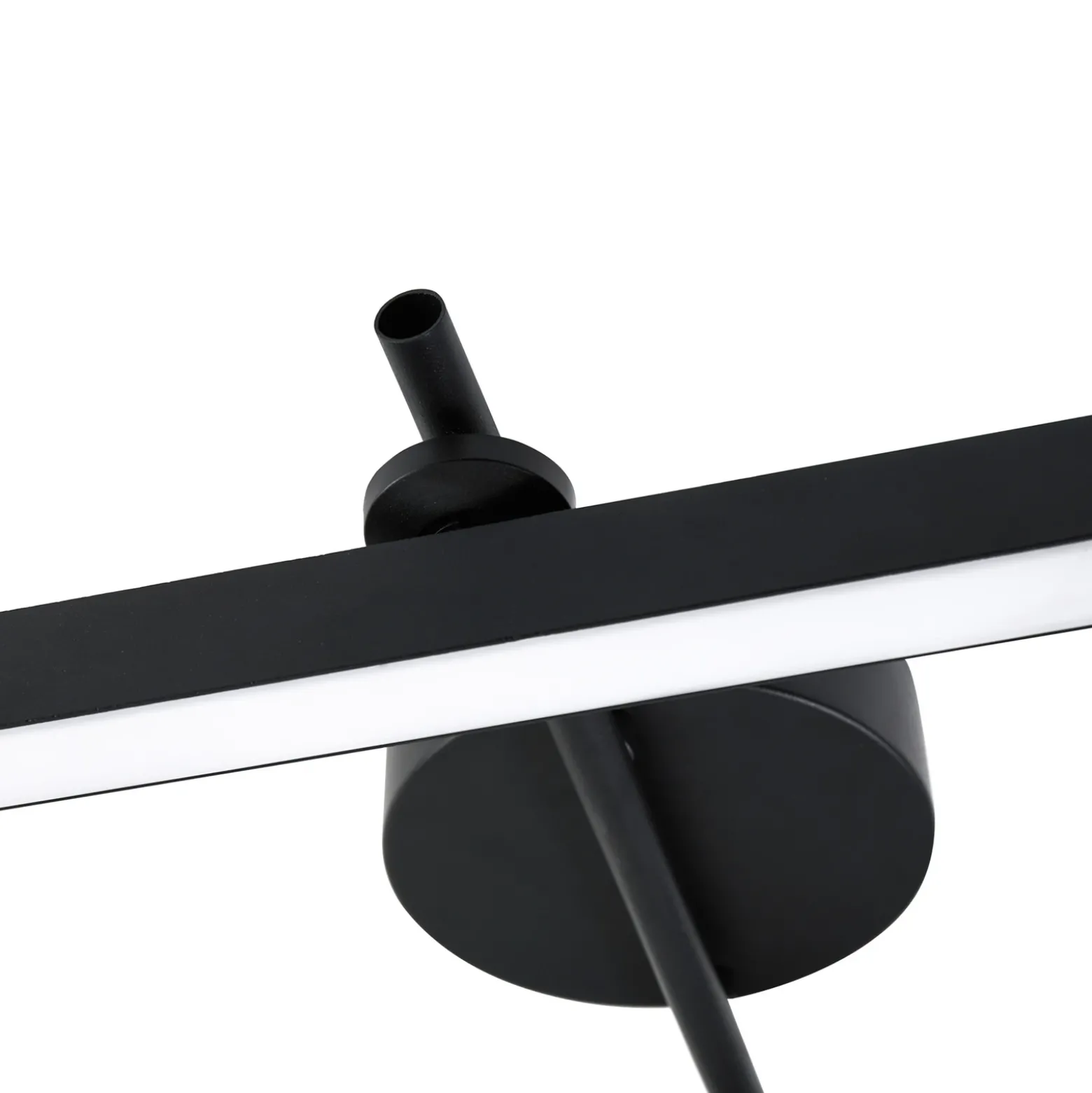 Plafón LED Lindby Eldrin, 2 luces, negro, tira de luz