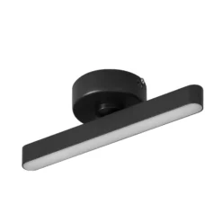 Plafón LED Lindby Eldrin, 1 luz, negro, tira de luz