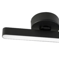 Plafón LED Lindby Eldrin, 1 luz, negro, tira de luz