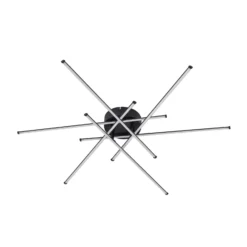 Plafón LED Lindby Elviano, Ø 80 cm, negro, 3000 K