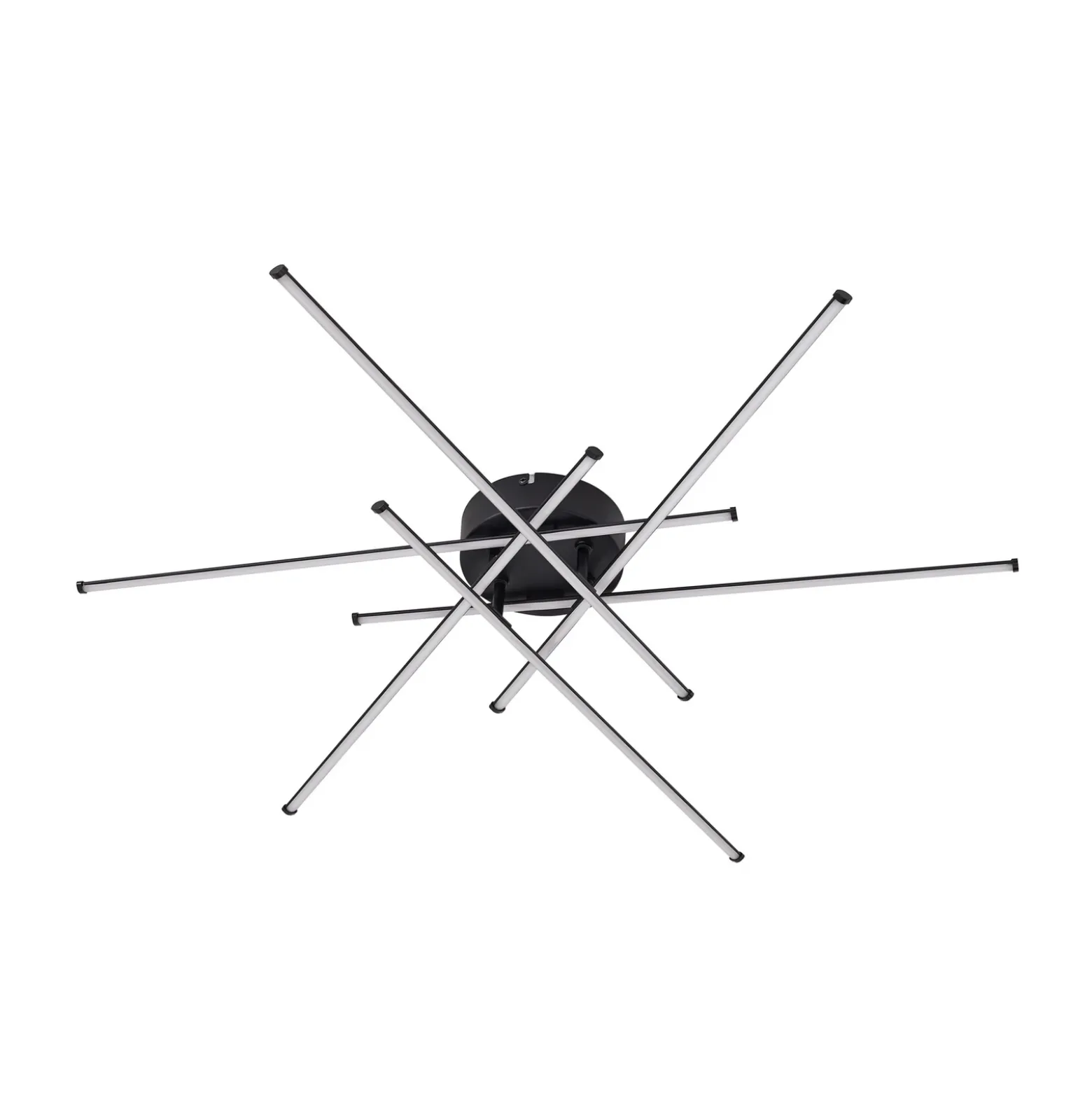 Plafón LED Lindby Elviano, Ø 80 cm, negro, 3000 K