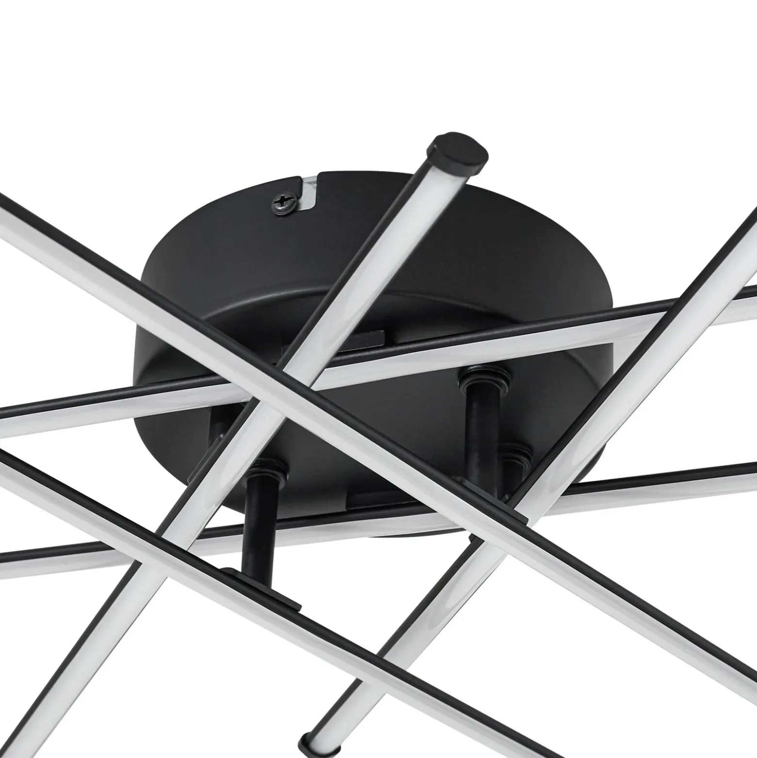 Plafón LED Lindby Elviano, Ø 80 cm, negro, 3000 K