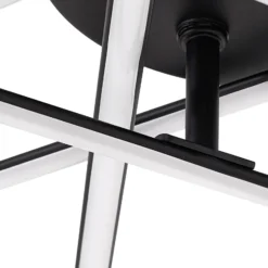 Plafón LED Lindby Elviano, Ø 80 cm, negro, 3000 K
