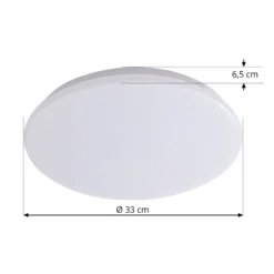Plafón LED Lindby Eovi, Ø 33 cm, blanco, 3.000 K, redondo