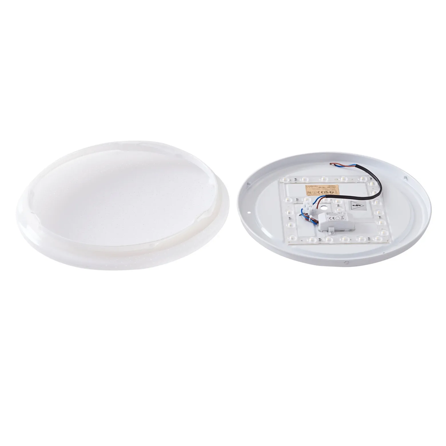 Plafón LED Lindby Eovi, Ø 33 cm, blanco, 4.000 K