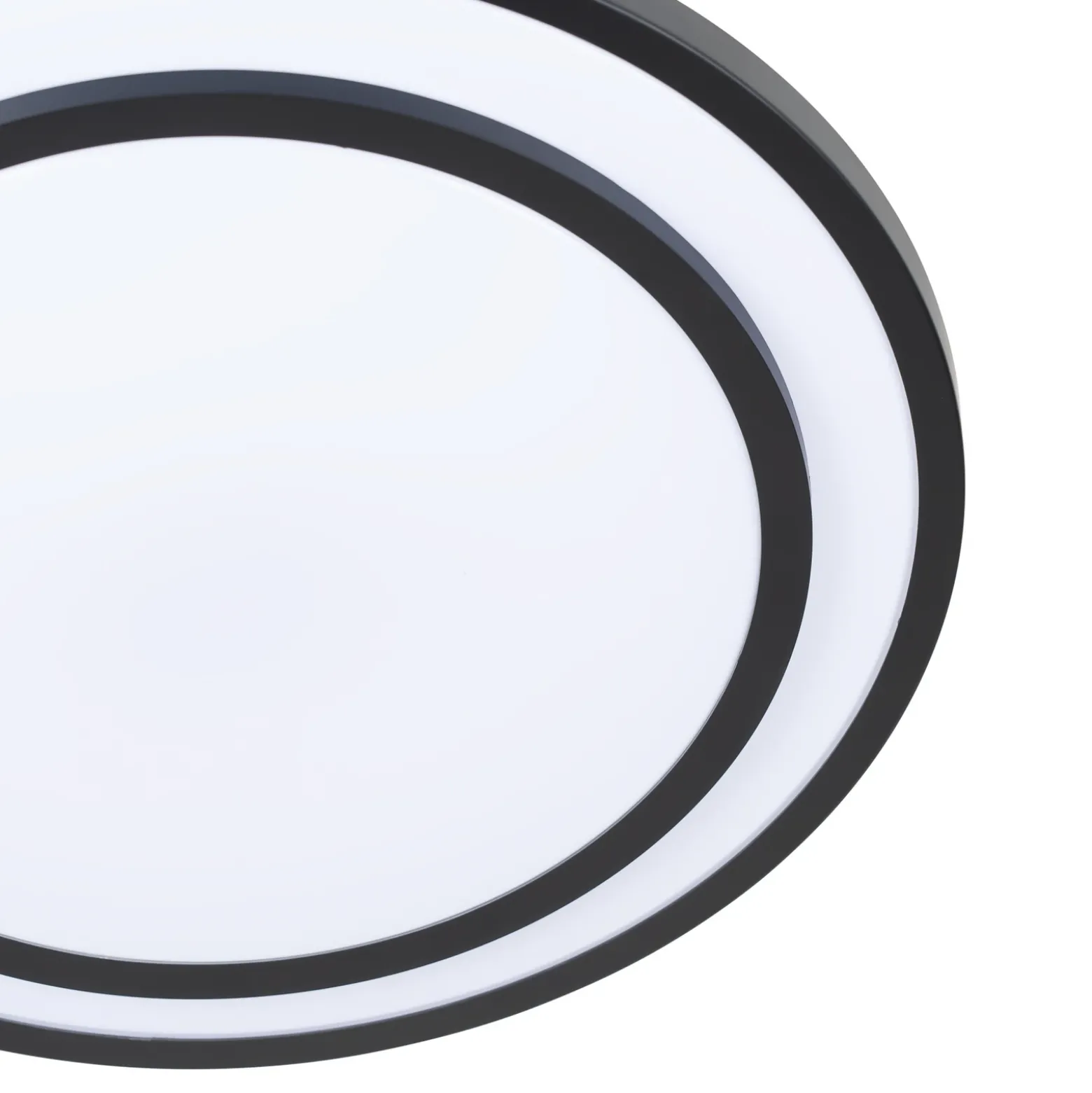 Plafón LED Lindby Essina, negro, metal, CCT, atenuable.
