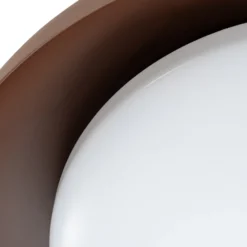 Plafón LED Lindby «Florie», marrón, metal, Ø 40 cm