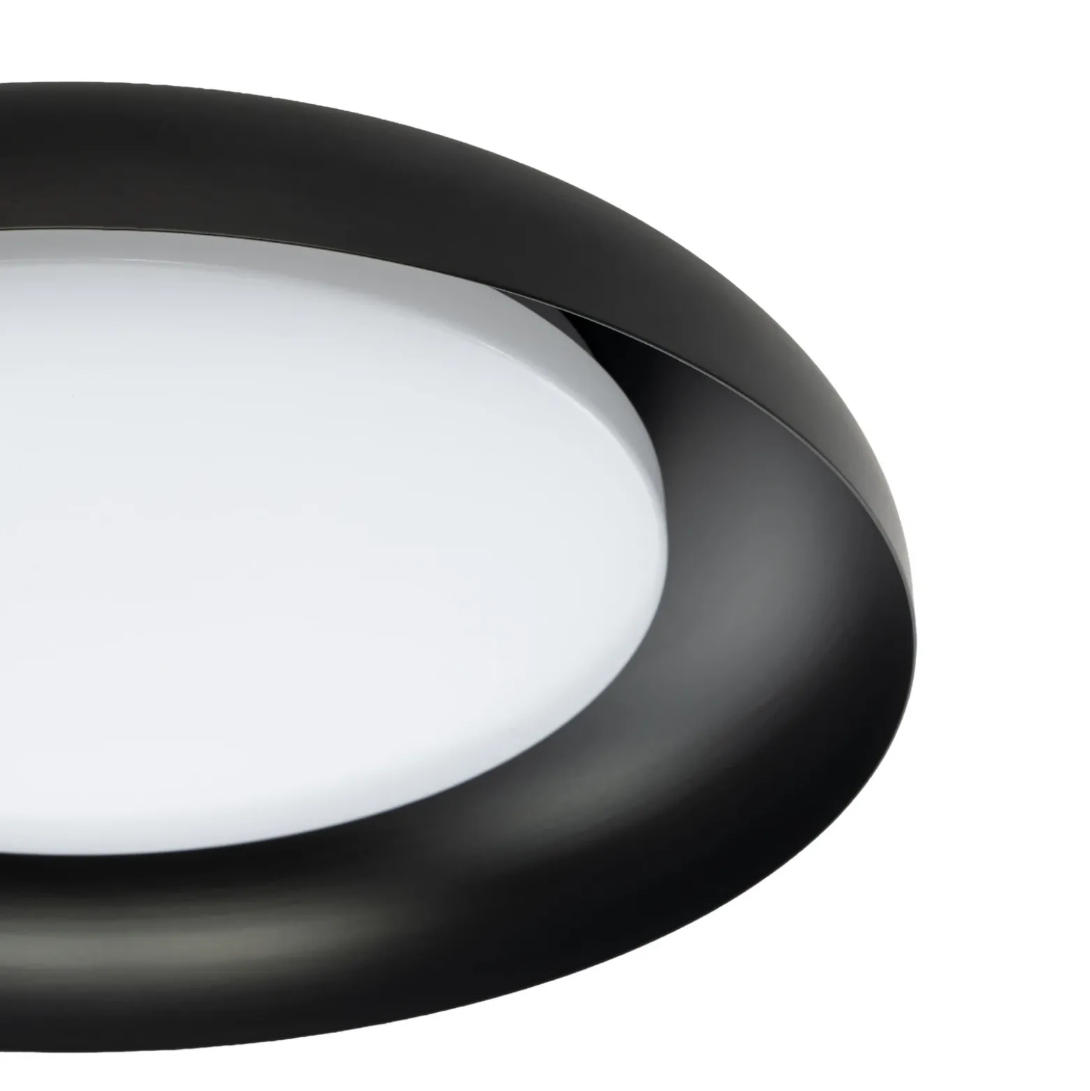 Plafón LED Lindby «Florie», negro, de metal, Ø 40 cm