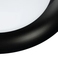 Plafón LED Lindby «Florie», negro, de metal, Ø 40 cm