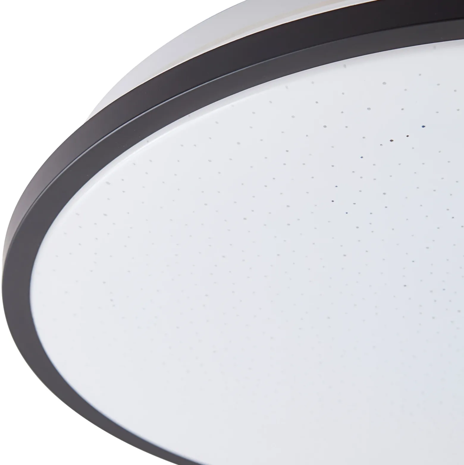 Plafón LED Lindby Glane, Ø 38 cm, negro/blanco, IP44
