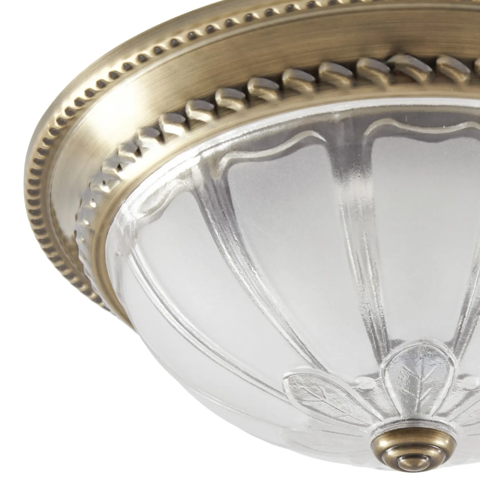 Plafón LED Lindby Henja, latón envejecido, Ø 32 cm, atenuable
