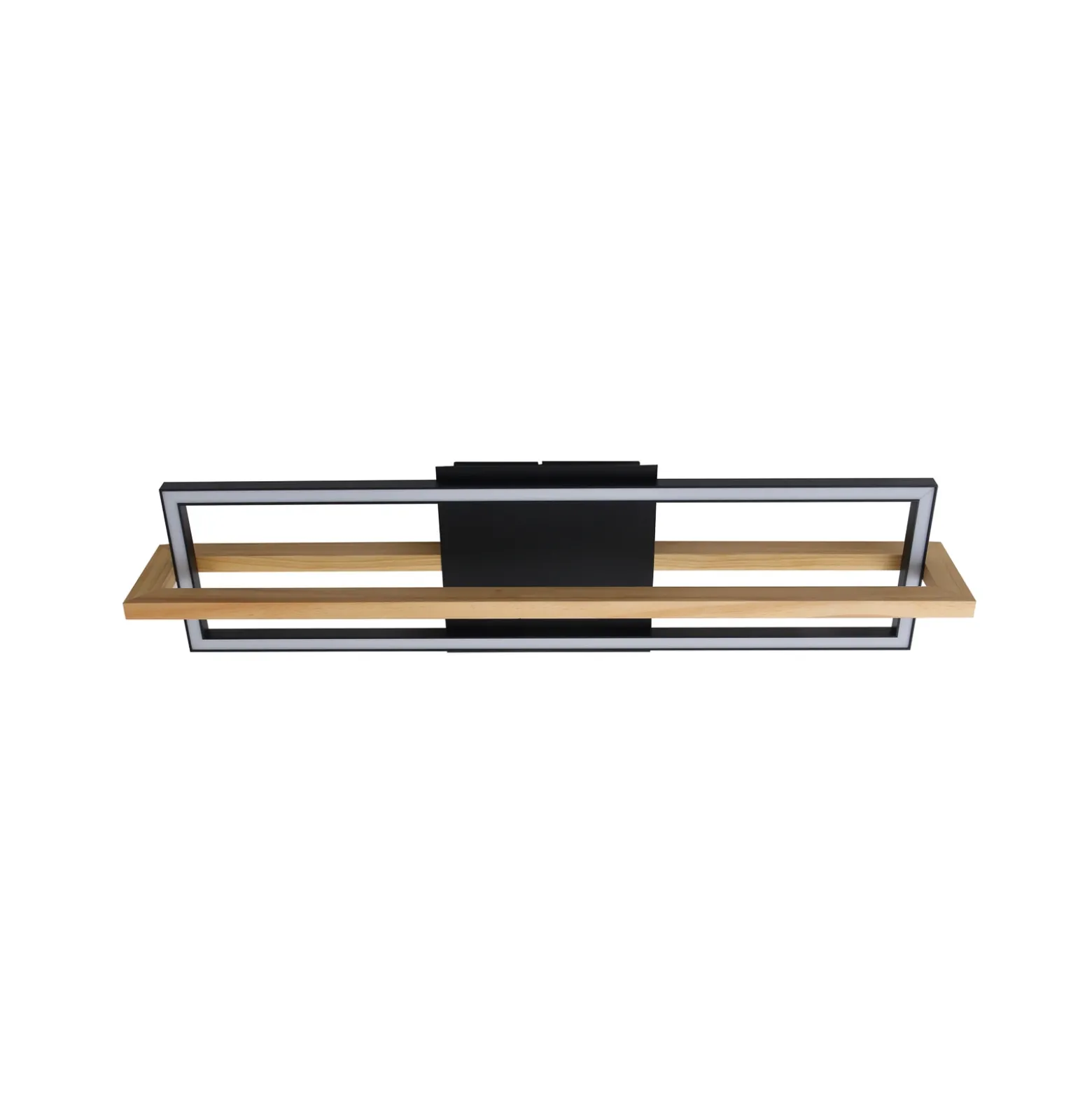 Plafón LED Lindby Holamu, 80 cm, madera