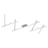 Plafón LED Lindby Kerem, 345 cm, color níquel, metal