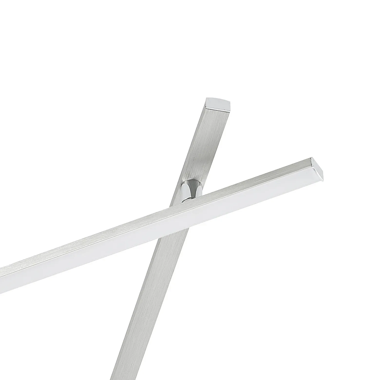 Plafón LED Lindby Kerem, 345 cm, color níquel, metal