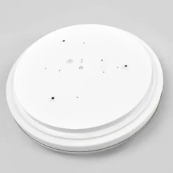 Plafón LED Lindby Lyss, Ø 40 cm, color cromado, IP44