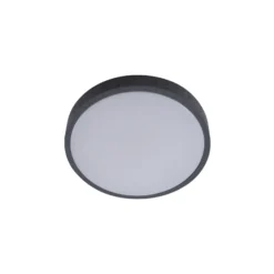 Plafón LED Lindby Manala, gris hormigón, RGB, CCT, control remoto