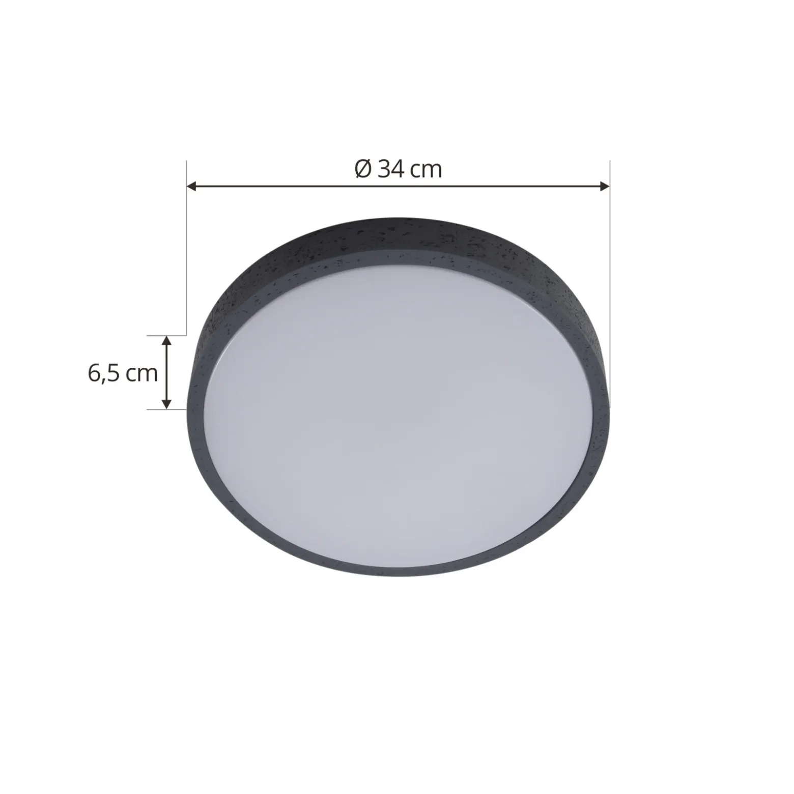 Plafón LED Lindby Manala, gris hormigón, RGB, CCT, control remoto