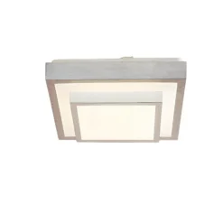 Plafón LED Lindby Mirco, 32 cm, angular, aluminio