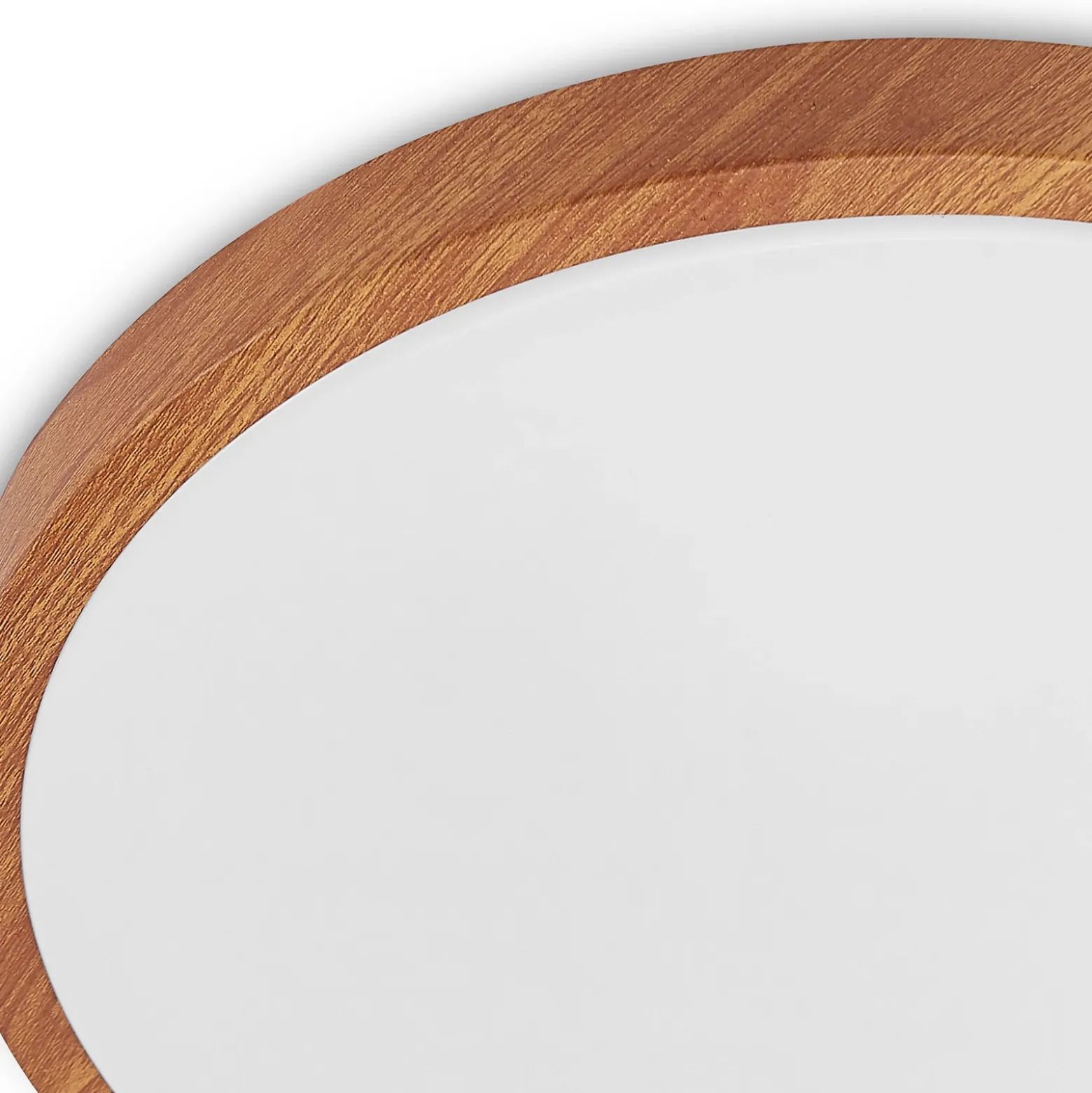 Plafón LED Lindby Mynte, Ø42 cm, aspecto de madera, plástico