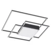 Plafón LED Lindby Nelinka, 60 cm, negro, aluminio
