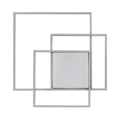 Plafón LED Lindby Nelinka, 60 cm, negro, aluminio