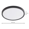 Plafón LED Lindby Pravin, Ø 30 cm, atenuable, negro