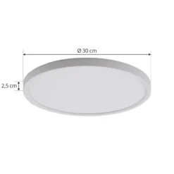 plafón LED Lindby Pravin, Ø 30 cm, CCT, blanco