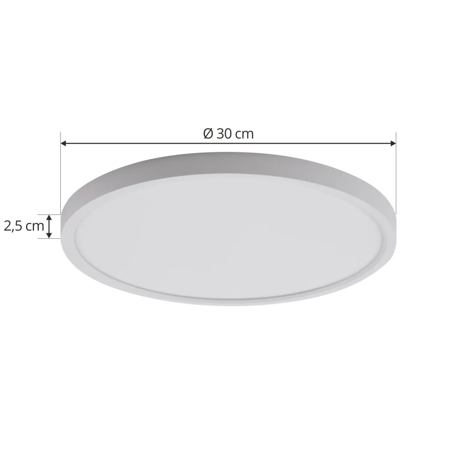 plafón LED Lindby Pravin, Ø 30 cm, CCT, blanco