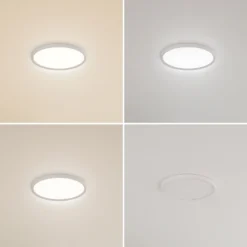 plafón LED Lindby Pravin, Ø 30 cm, CCT, blanco