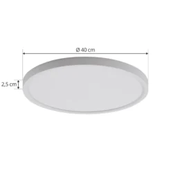 plafón LED Lindby Pravin, Ø 40 cm, CCT, blanco