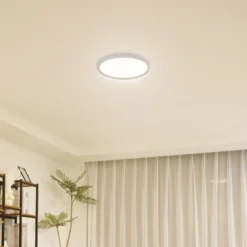 plafón LED Lindby Pravin, Ø 40 cm, CCT, blanco