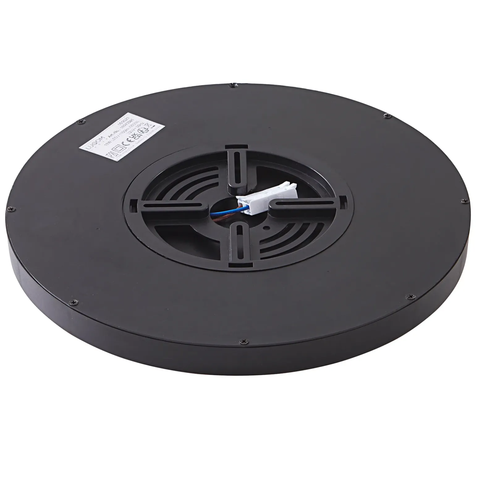 Plafón LED Lindby Pravin, Ø 50 cm, CCT, negro