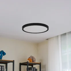 Plafón LED Lindby Pravin, Ø 50 cm, CCT, negro