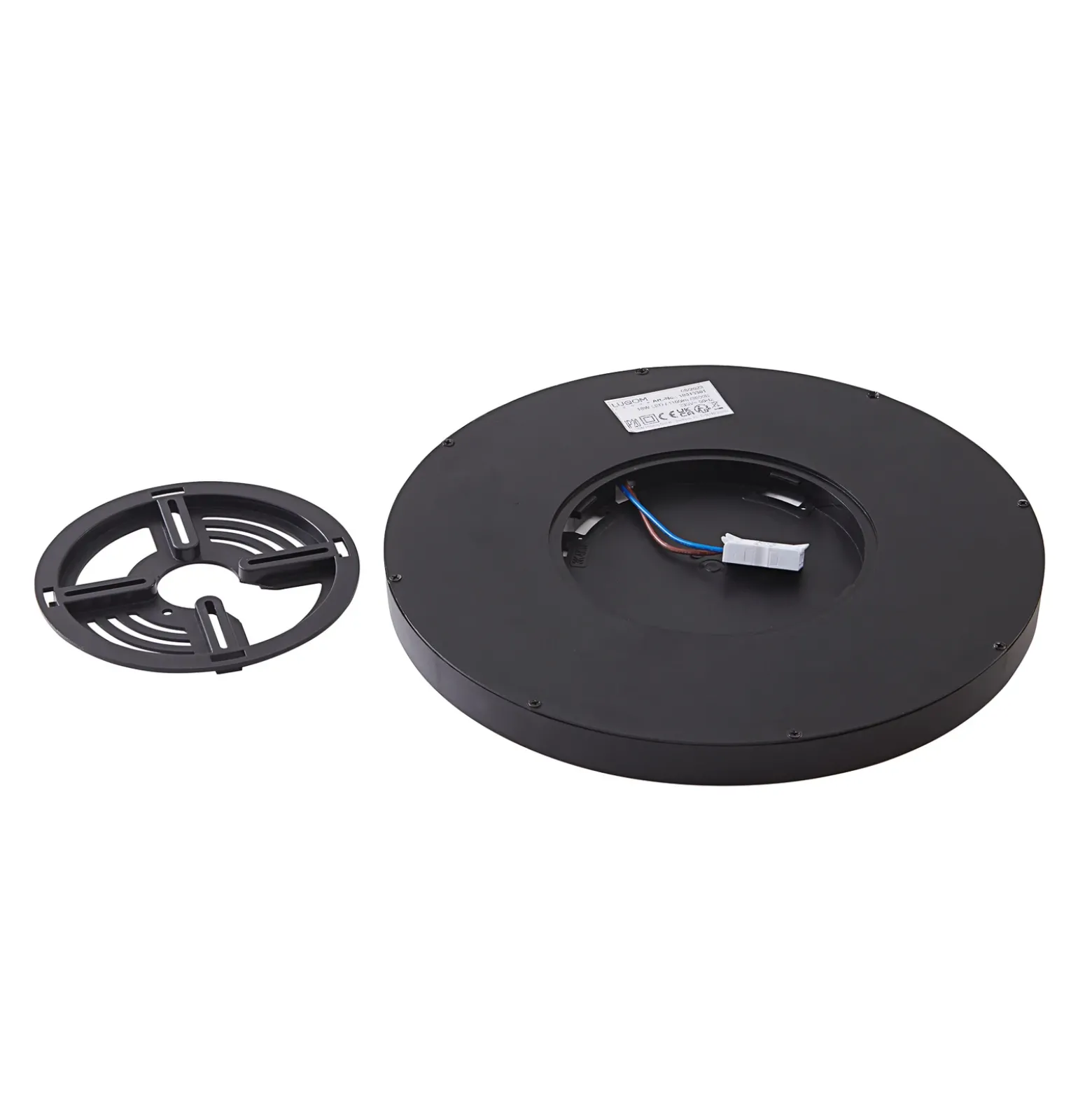Plafón LED Lindby Pravin, Ø 50 cm, 3.000 K, negro