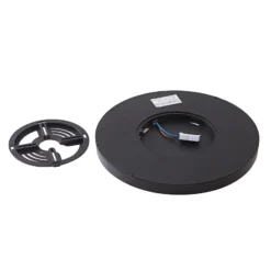Plafón LED Lindby Pravin, Ø 30 cm, 3.000 K, negro