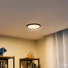 Plafón LED Lindby Pravin, Ø 23 cm, 3.000 K, negro