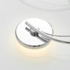 Plafón LED Lindby Rouven, forma espiral, 6 luces, gris