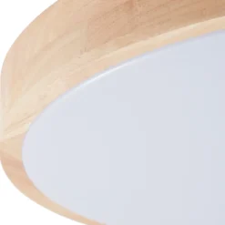 Plafón LED Lindby Smart Innes Madera Ø39cm RGB CCT Tuya