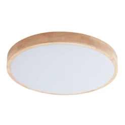 Plafón LED Lindby Smart Innes Madera Ø51cm RGB CCT Tuya